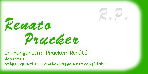 renato prucker business card
